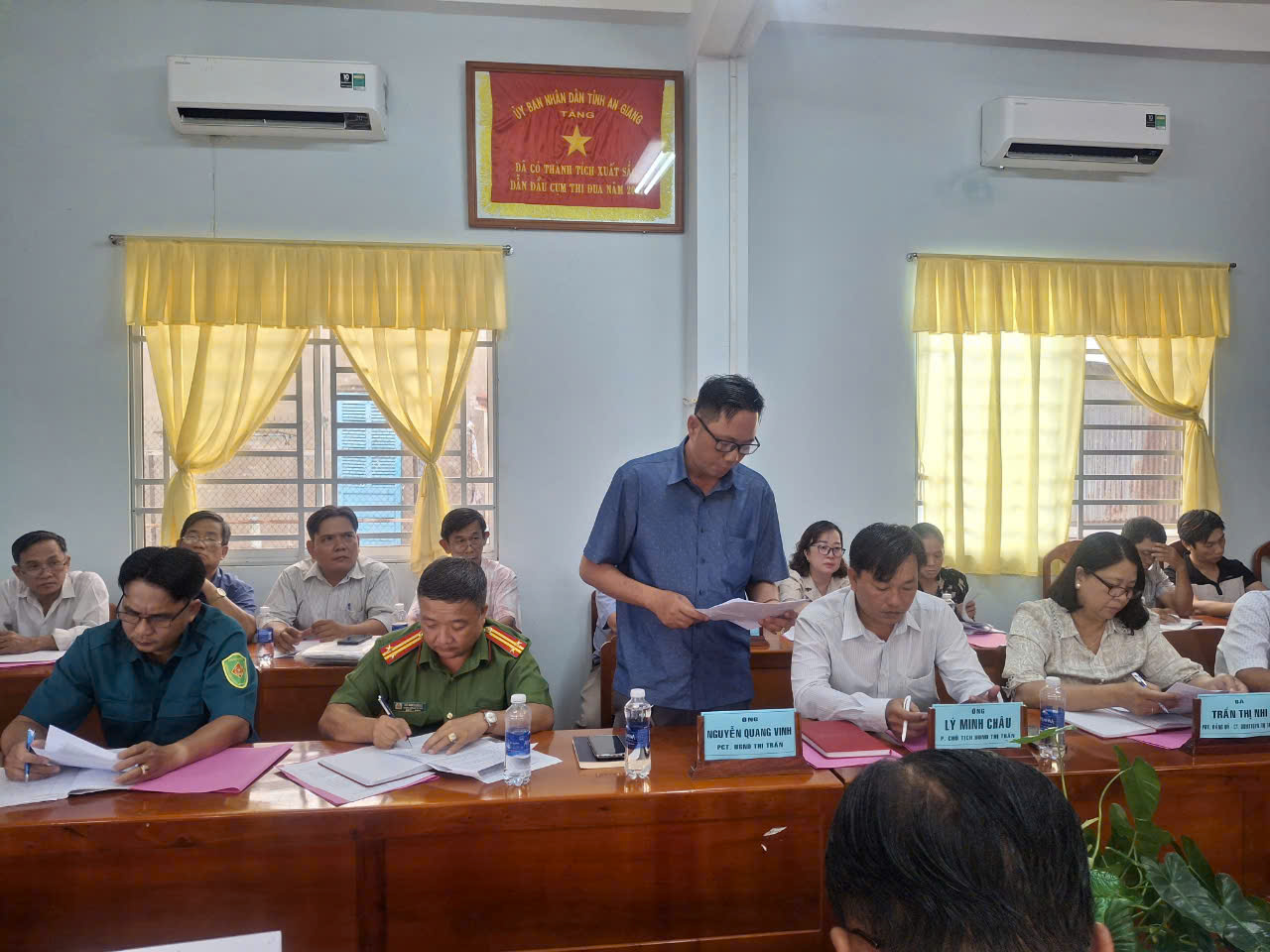 UBND huyện Phú Tân làm việc với thị trấn Phú Mỹ về nhiệm vụ phát triển kinh tế xã hội những tháng đầu năm 2024