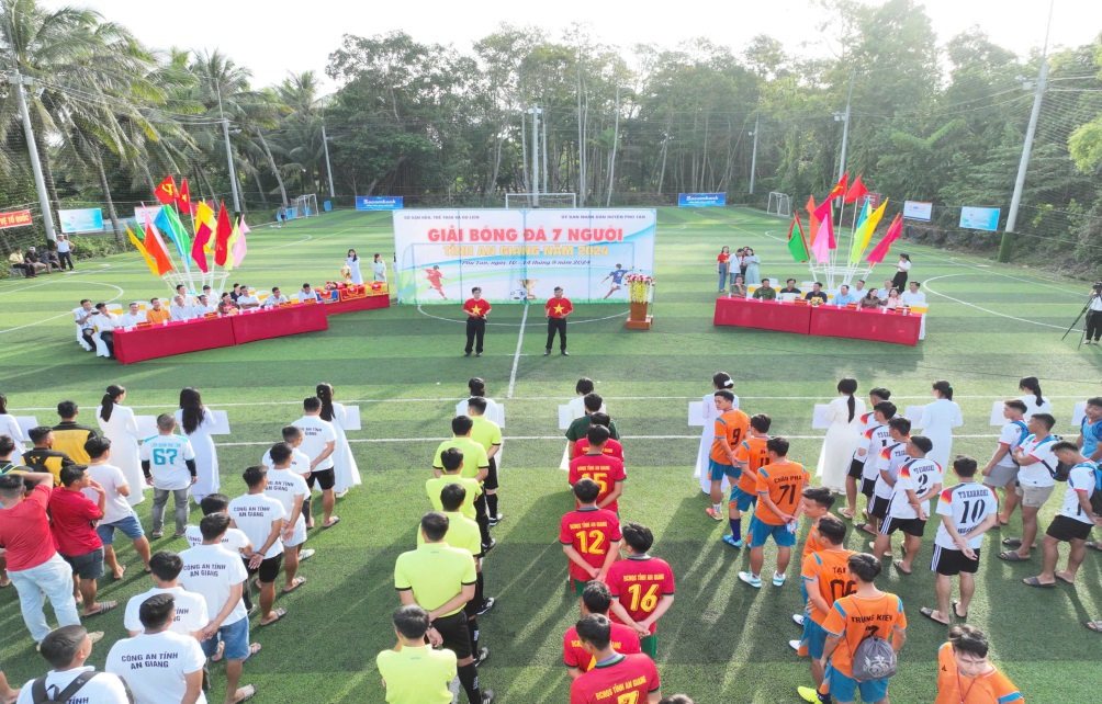 Khai mạc Giải bóng đá 7 người tỉnh An Giang năm 2024