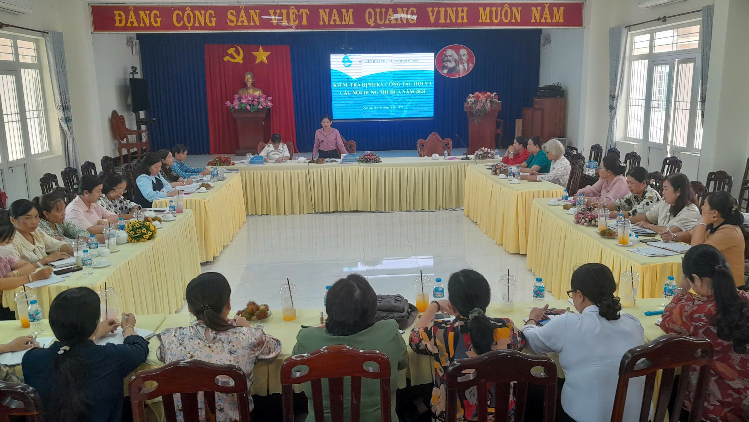 Hội LHPN tỉnh An Giang kiểm tra công tác hội và phong trào phụ nữ huyện Phú Tân năm 2024